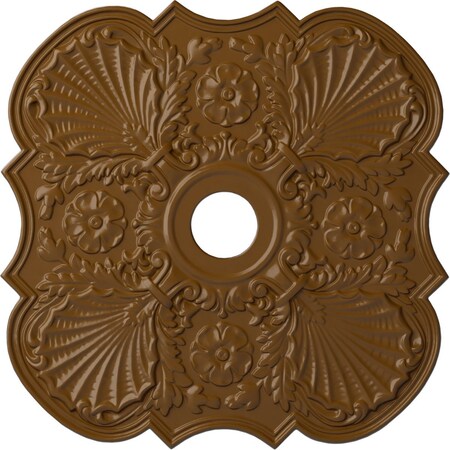 Ekena Millwork Flower Ceiling Medallion (Fits Canopies up to 6 1/4"), 29"OD x 3 5/8"ID x 1 3/8"P, Smokey Topaz CM29FWSTF